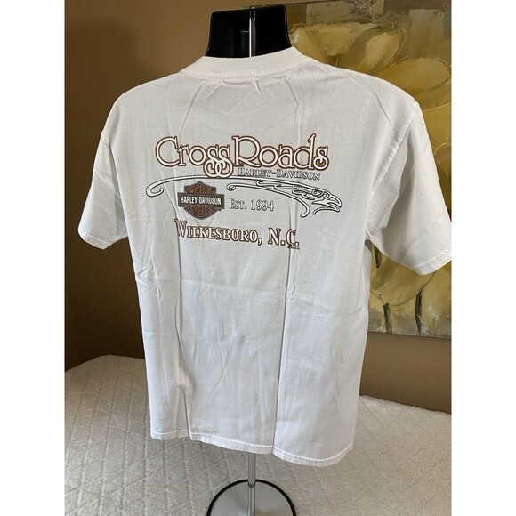 Vintage Harley Davidson 2006 Cross Roads Wilkesboro NC 2 Sided Shirt Men’s Large - Picture 7 of 16